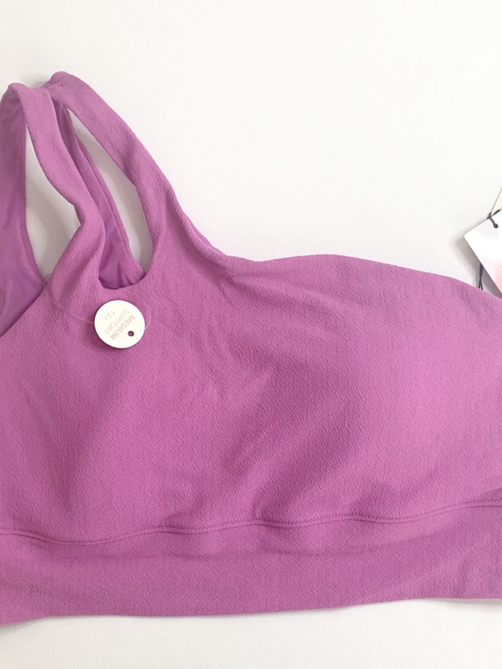 Calia Asymmetrical Bikini Top NWT Large Pink One Shoulder Swim Athleisure